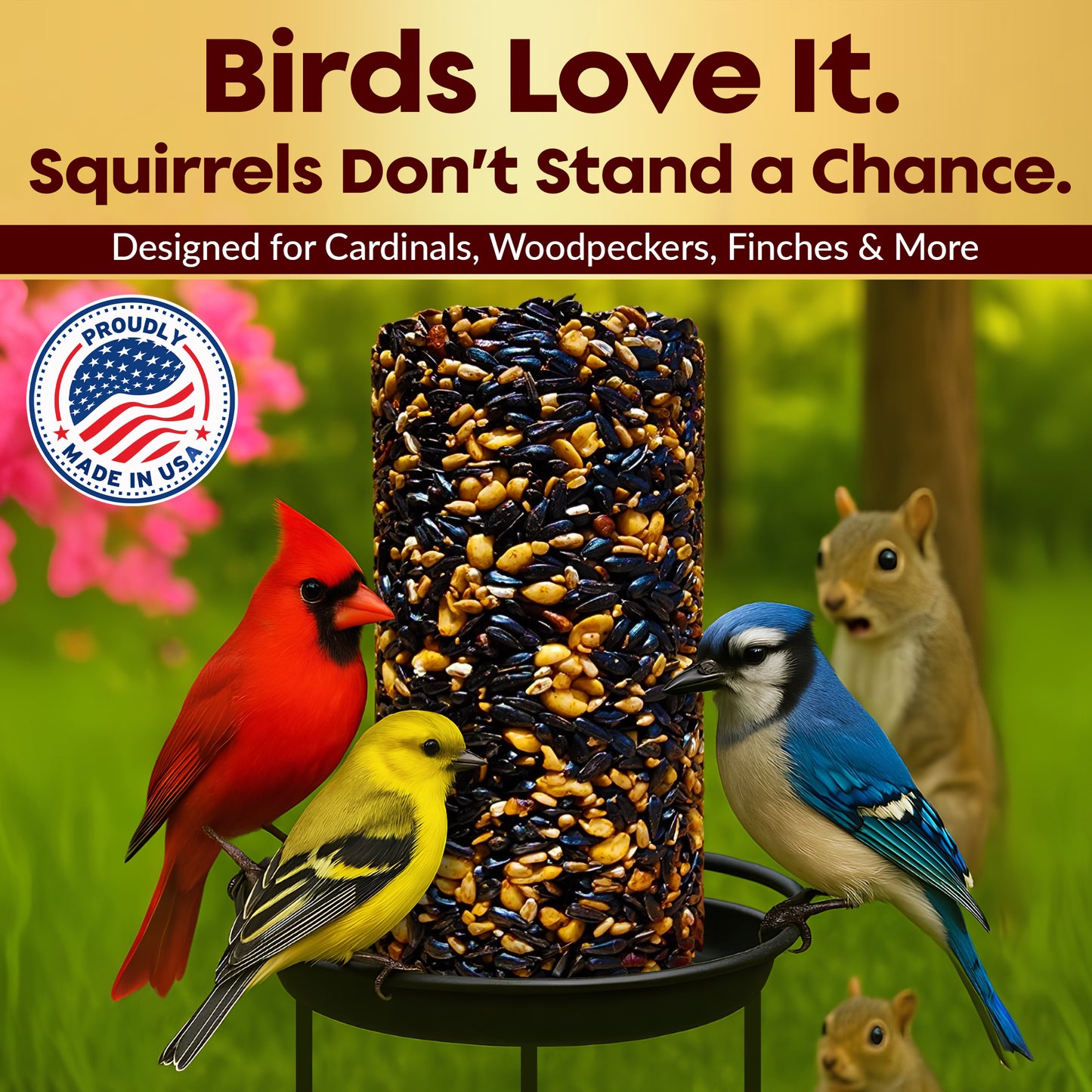 Flockin' Hot Pepper Bird Seed Cylinder - 1.5lbs & 4" x 7.75"