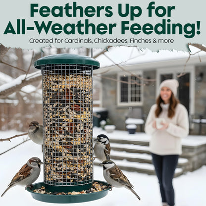 Year-Round Bird Food for Outside Wild Birds - Premium Bird Feed with Sunflower Seeds, Chips & Peanuts - Bird Seeds for Outside Wild Birds - Attracts Various Songbirds - No Fillers - USA Made (5LBS)